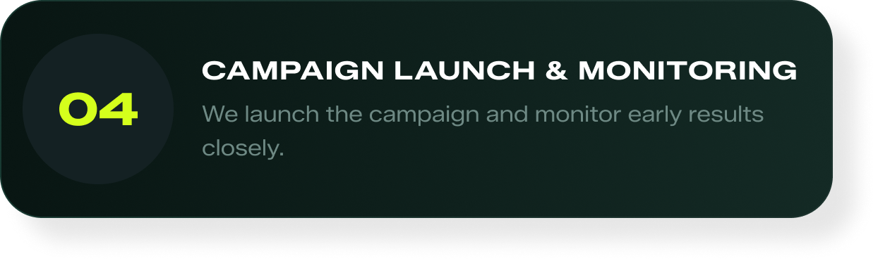Step 04 Launch & Optimize